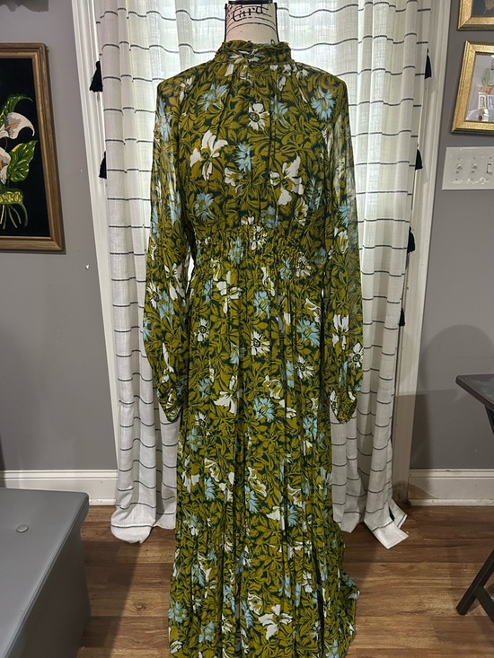 Anthropologie Dresses & Skirts - Anthropologie Somerset Long-Sleeve Mock-Neck Chiffon Maxi Dress Size XL